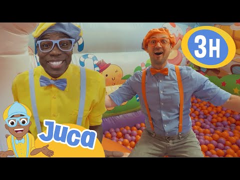 Juca e Blippi brincam de esconde-esconde em um pula-pula gigante | JUCA BRASIL! | Vídeos Educativos