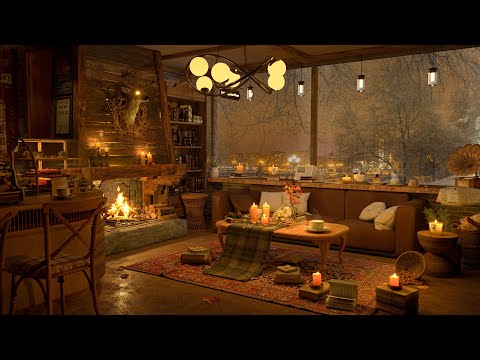 Smooth Jazz in a Cozy Coffee Shop Ambience 4K - Instrumental Jazz Music to Relax/Study/Work to