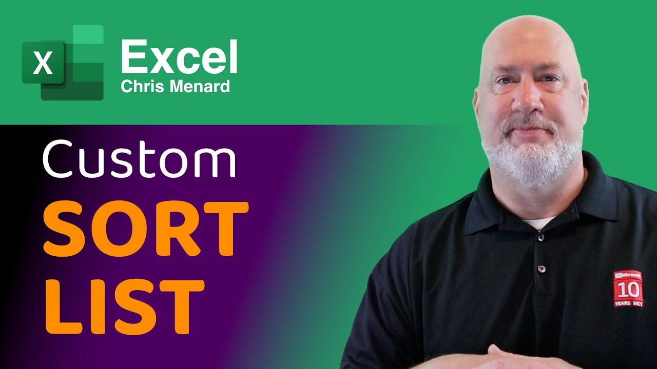 Excel – Create a Custom Sort List