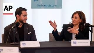 YouTube video thumbnail: Kamala Harris Campaigns for Michigan Senate Candidate El-Sayed in Detroit