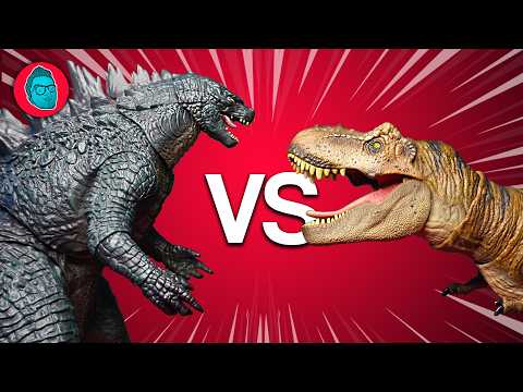 🔴  GODZILLA vs JURASSIC PARK 🦖 (BATALLA de JUGUETES con IA)