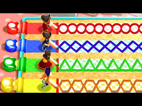 【マリオパーティ100ミニゲームコレクション】ミニゲーム海賊マリオVSピーチVSデイジーVSロゼッタ(マスター難易度のCPU)