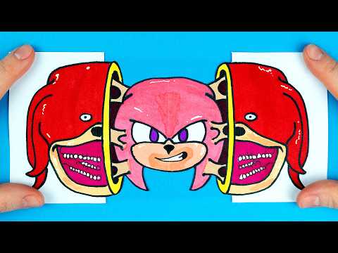 Drawing & Paper Craft SONIC KNUX Transformation | the Hedgehog