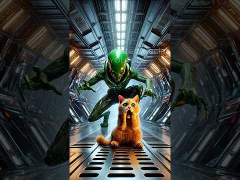 🌌 A Small Kitten is Taken by Aliens 🐾👽 #cute #cat #kitten #sadcat