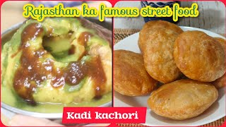 बारिश के मौसम में गरम गरम कड़ी कचौरी ☺️ राजस्थान का प्रसिद्ध स्ट्रीट फूड Khasta Mung Dal Kachori
