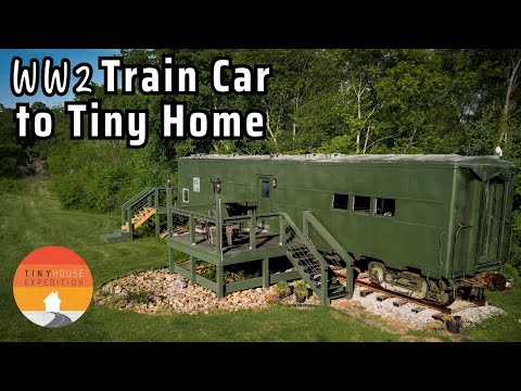 WW2 Train Car Transformed into Amazing Tiny House! 🚃 Conversion Tips