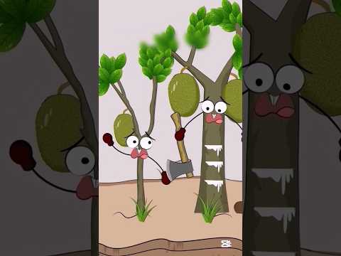 কাঁঠাল গাছ কেটে ফেলল 🥲#animation
