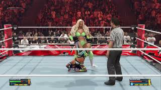 WWE 2K24 RAW - WOMENS WORLD CHAMPIONSHIP - LOSER LEAVES RAW - MERCEDES MONÉ VS CHARLOTTE FLAIR