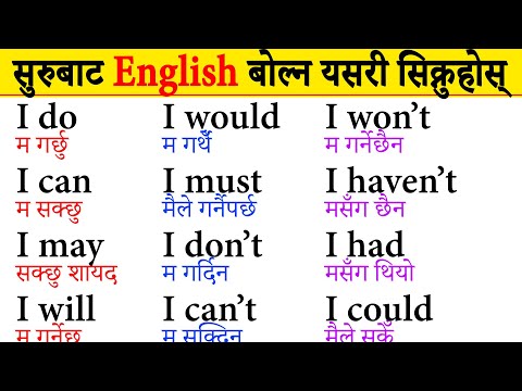 धेरै राम्रो अङ्ग्रेजी बोल्ने English Learning Class by English Speaking Guru Nepali basic part 1