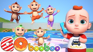 Five Little Monkeys | Number Songs for Kids | GoBooBoo Kids Songs & Nursery Rhymes