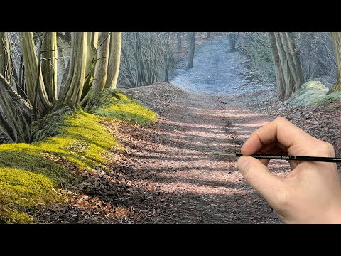 Painting a Magical Forest Path – You Won’t Believe It’s Not a Photo!
