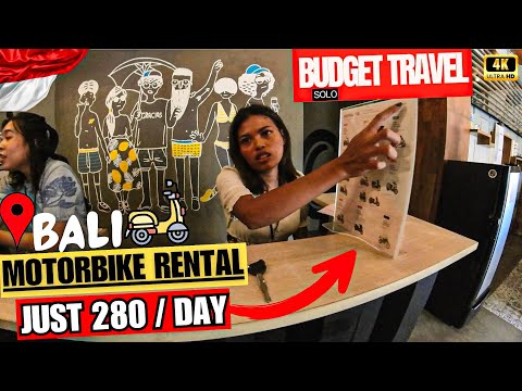 Renting a scooter in Bali 💥 JUST PAY 280 / DAY 🤯🛵 Bali scooter rental  SOLO BUDGET TRAVEL VLOG