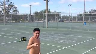 Native American Playing Tennis