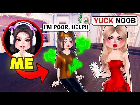 I Pretended To Be POOR NOOB To TEST PLAYERS in Dress To Impress!