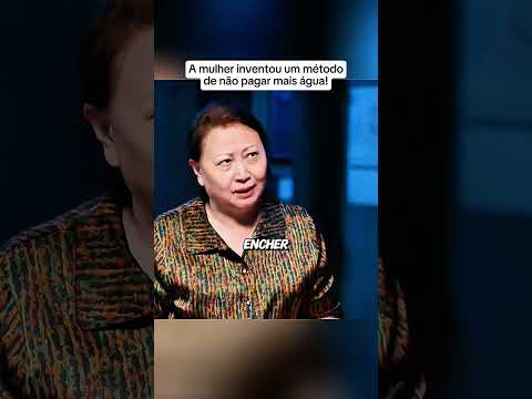 A mulher descobriu um método de não pagar a água.