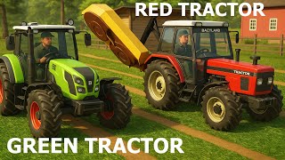 From Freshly Cut Grass to Perfect Hay - Green Tractor Tedding the Field for Faster Drying