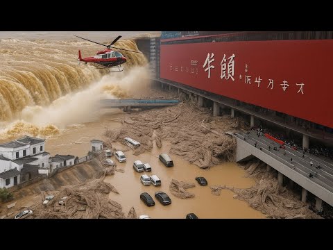 China now!  Mass Evacuations, Cities Drown Millions Affected Nepal China Border flood!