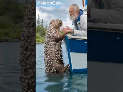 An otter with millions of parasitic barnacles on its body asked an old man to help it..