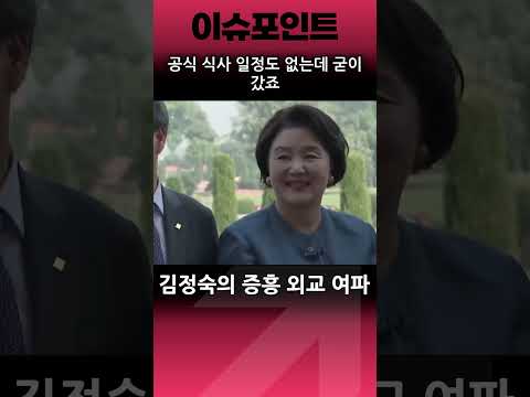 김정숙 즉흥 여행은 단독 외교