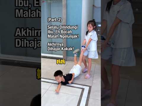 Selalu Dilindungi Ibu, Si Bocah Sok Berani Nantang Kakak, Auto Ciut! 😅👊 #lucu #funny #ngakak #kocak