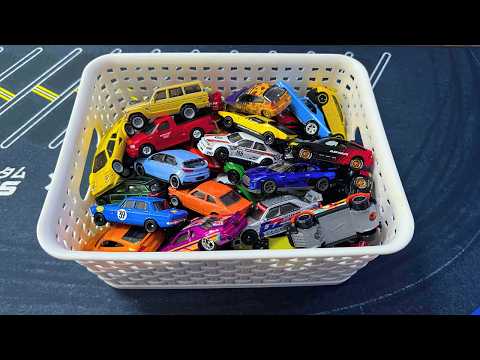 Box with Over 100 Siku, Hot Wheels, and Mini GT Cars: Diecast Collection