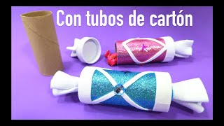 Con TUBOS de CARTÓN, REGALO ORIGINAL NAVIDAD