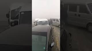 OMG ,😱 Multiple car Accident pile on each other due to Bad weather, Fog weather Accidents