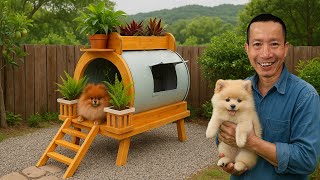 How I save $1,000 with awesome dog house from old barrel