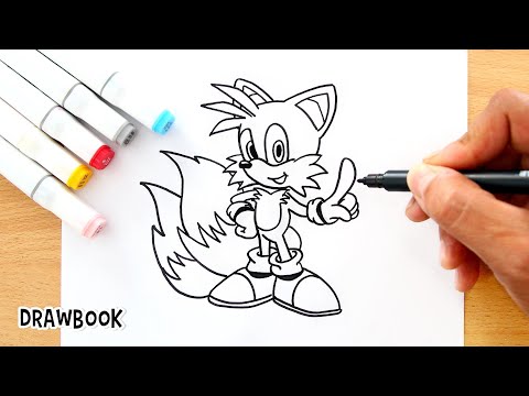 How to Draw TAILS: Sonic’s Flying Fox Friend  (Step-by-step)