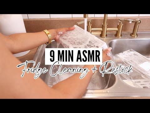 ASMR FRIDGE CLEANING AND RESTOCK