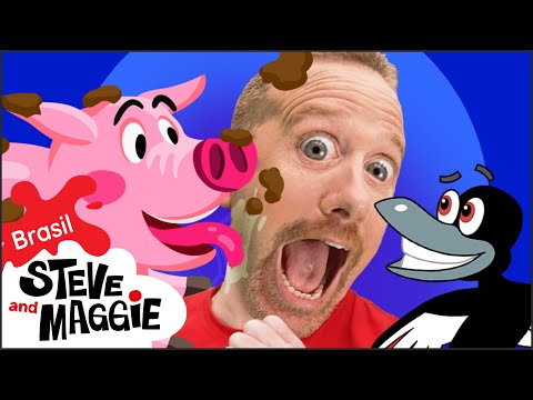 História de Animais de Fazenda e Mais para Crianças com Steve and Maggie Brasil