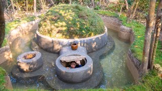 Amazing Girl Building Underground Dome House