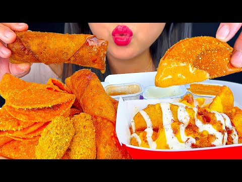 ASMR BIRRIA TACOS, CHEESY POTATO WEDGES, JALAPEÑO POPPERS *JACK IN THE BOX* | MUKBANG | ASMR PHAN