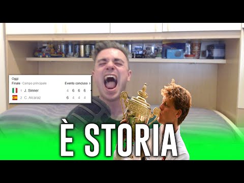 È TUTTO VERO. È SUCCESSO VERAMENTE. È STORIAAAAAAAAAAAAAAAAAAAAAAAAAAAAAA. SINNER HA VINTO WIMBLEDON