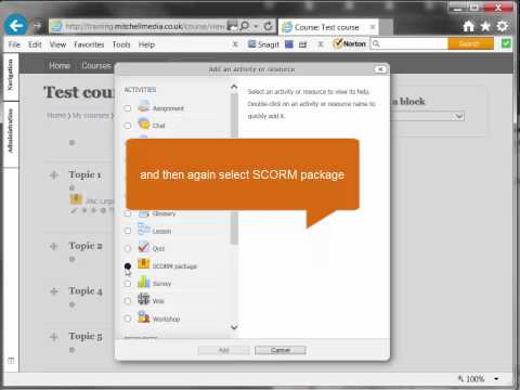 uploading scorm package to canvas