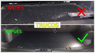 Alfombrilla de goma para el maletero | trucos de limpieza coche / carro / auto / motor