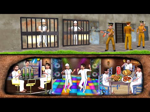 Underground Jail Bar and Restaurant Daru Wala Police Vs Thief Hindi Kahaniya Hindi Moral Stories