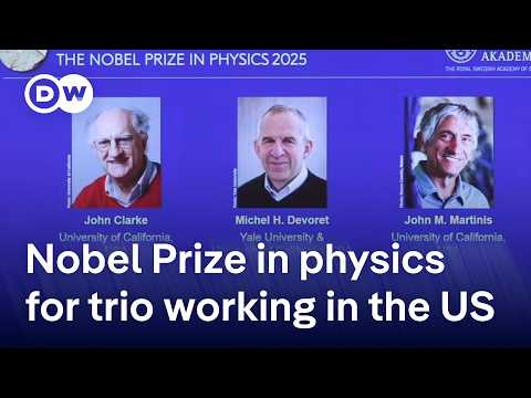 YouTube video thumbnail: Nobel Prize in Physics Awarded to US-Based Scientists for Discoveries in Quantum Mechanics