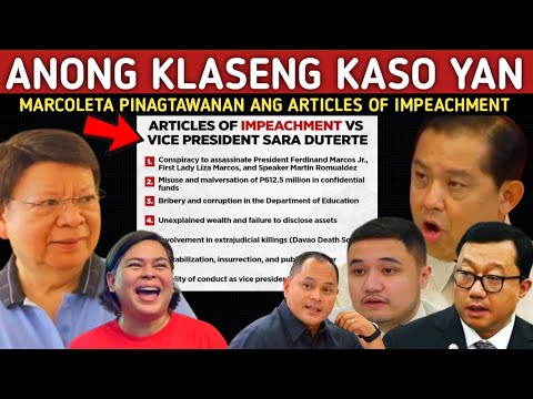 MARCOLETA TINAWANAN LANG ANG ARTICLES OF IMPEACHMENT NA ISINAMPA VS VP SARA DUTERTE!