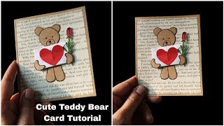 Teddy Bear Card Tutorial|| Cute Teddy Card || Happy Birthday Reddy bear Card || Diy Teddy Card ||