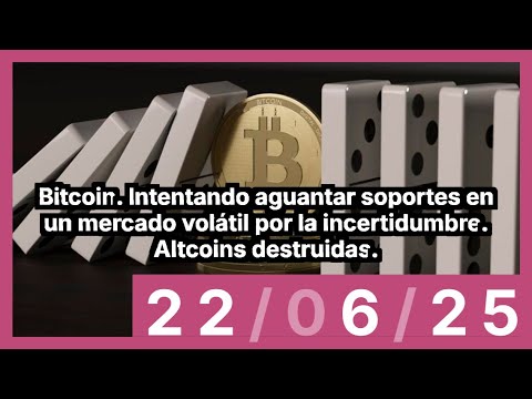 Bitcoin.Intentando aguantar soportes en un mercado volátil por la incertidumbre. Altcoins destruidas