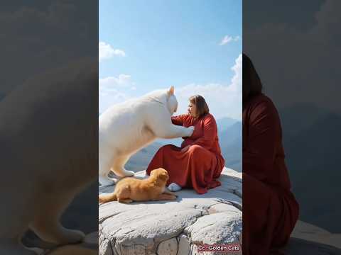 Puppy did not deserve that , White cat is not merciful | #youtubeshorts #cats #catshorts #pets #cat