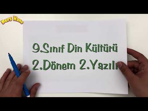9.Sınıf Din Kültürü 2.Dönem 2.Yazılı Soruları