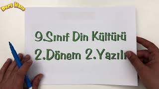 9.Sınıf Din Kültürü 2.Dönem 2.Yazılı Soruları