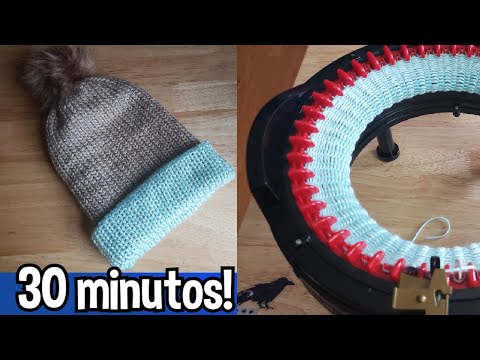 Máquina tejedora como funciona / hacemos gorrito en menos de 30 minutos! Haz negocio con esta maquin