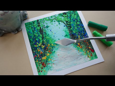 How to make a textured drawing with oil pastel chips