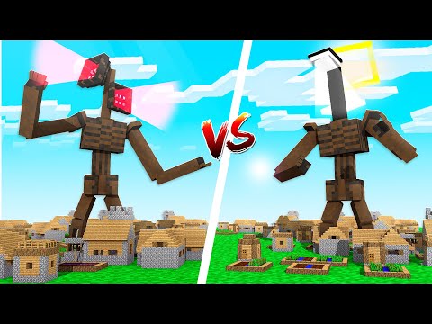 SIREN HEAD vs LIGHT HEAD no Minecraft! *quem vence?* ‹ Koow ›