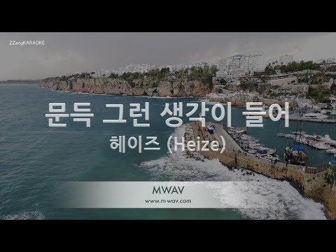 [짱가라오케/노래방] 헤이즈(Heize)-문득 그런 생각이 들어 (Ft. nafla) [ZZang KARAOKE]