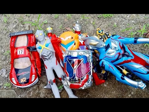 Menemukan Kotak Mainan Ultraman Zero Terbaru Ultraman Ginga Mobil Balap