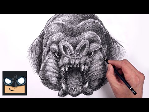 How To Draw Rancor - Star Wars Sketch Tutorial (Step by Step)